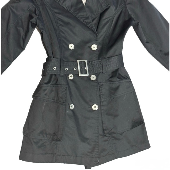 Jou Jou Women’s Black Silky Belted Jacket Size Small - Picture 5 of 7